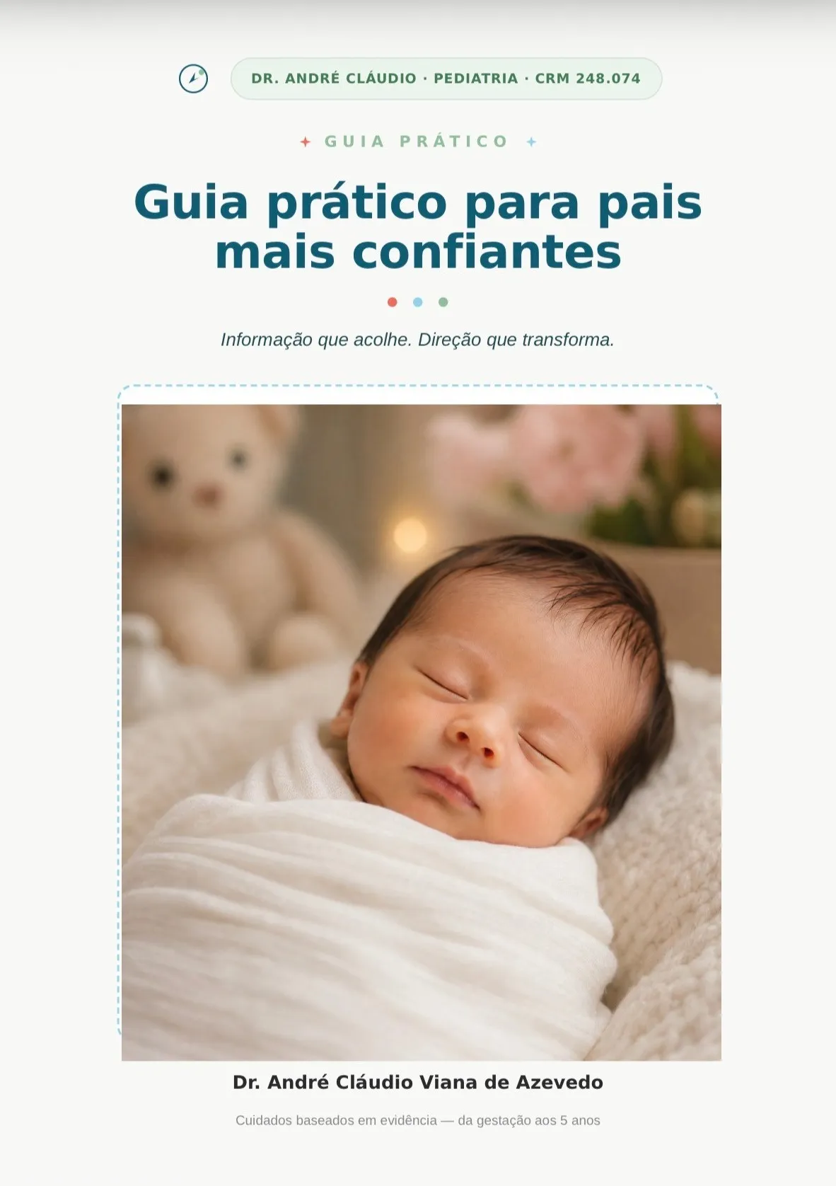 Capa do Guia dos Pais Confiantes: guia prático para pais mais confiantes, do Dr. André Cláudio